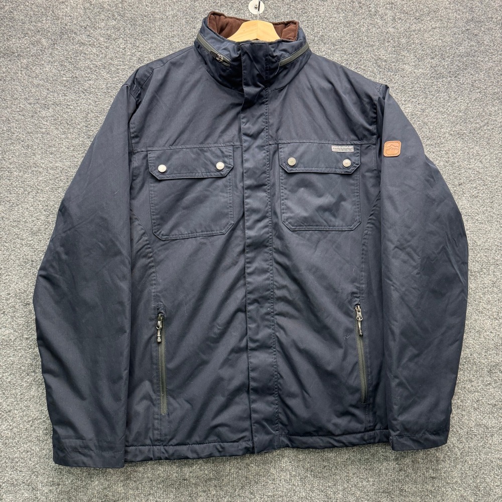 Rugged Elements Jacket Mens Medium Navy Blue Flee… - image 1